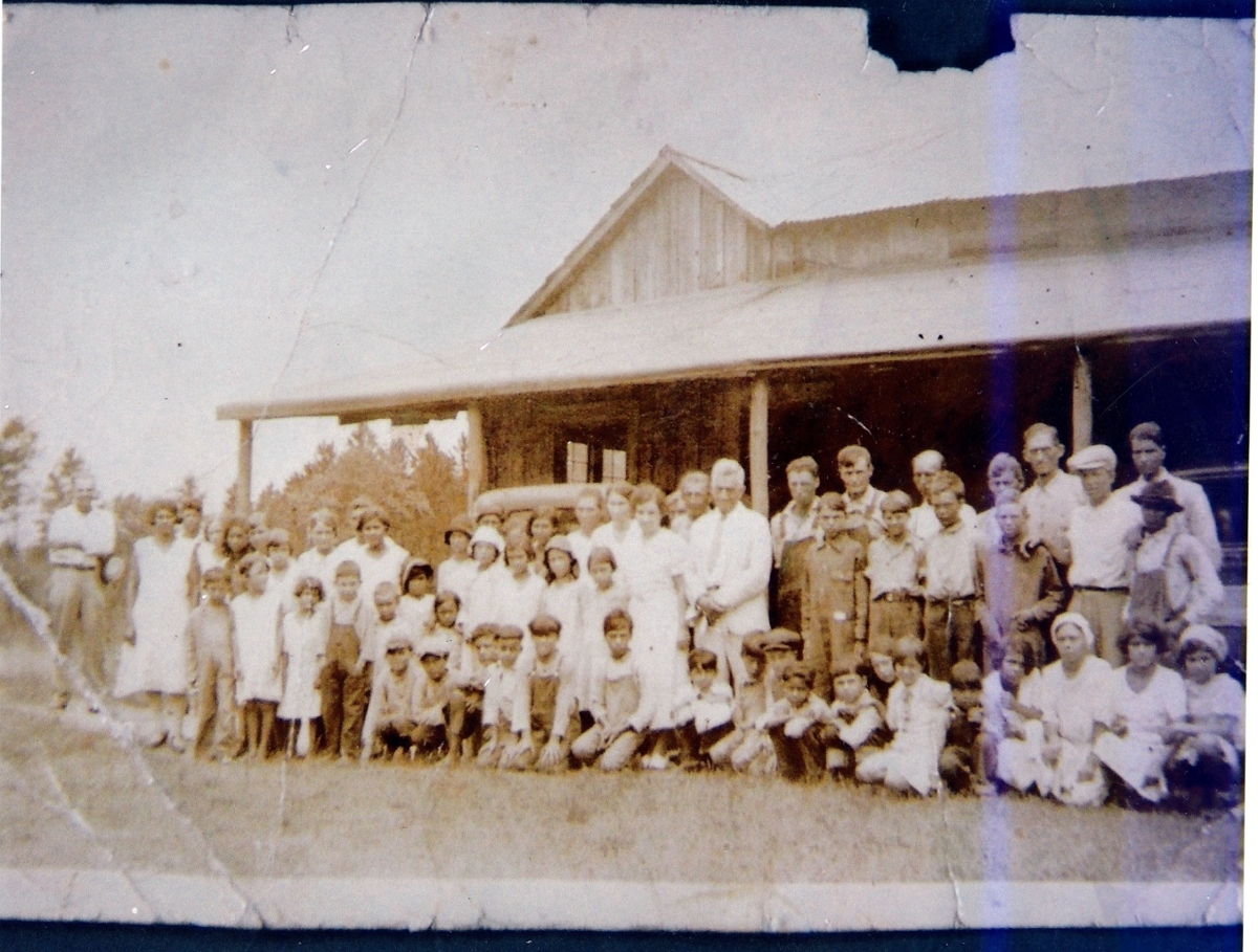 This is a photo of younger members of a Native American Tribe in Southeast Mississippi.